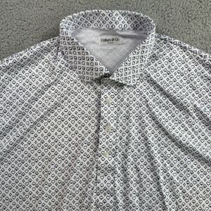 Collars & Co Shirt Mens 2XL White Dress Collar Polo Performance Golf Polyester
